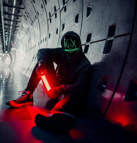 Máscara Luz Led La Purga- Prepárate para Halloween de Miedo 🎃👻