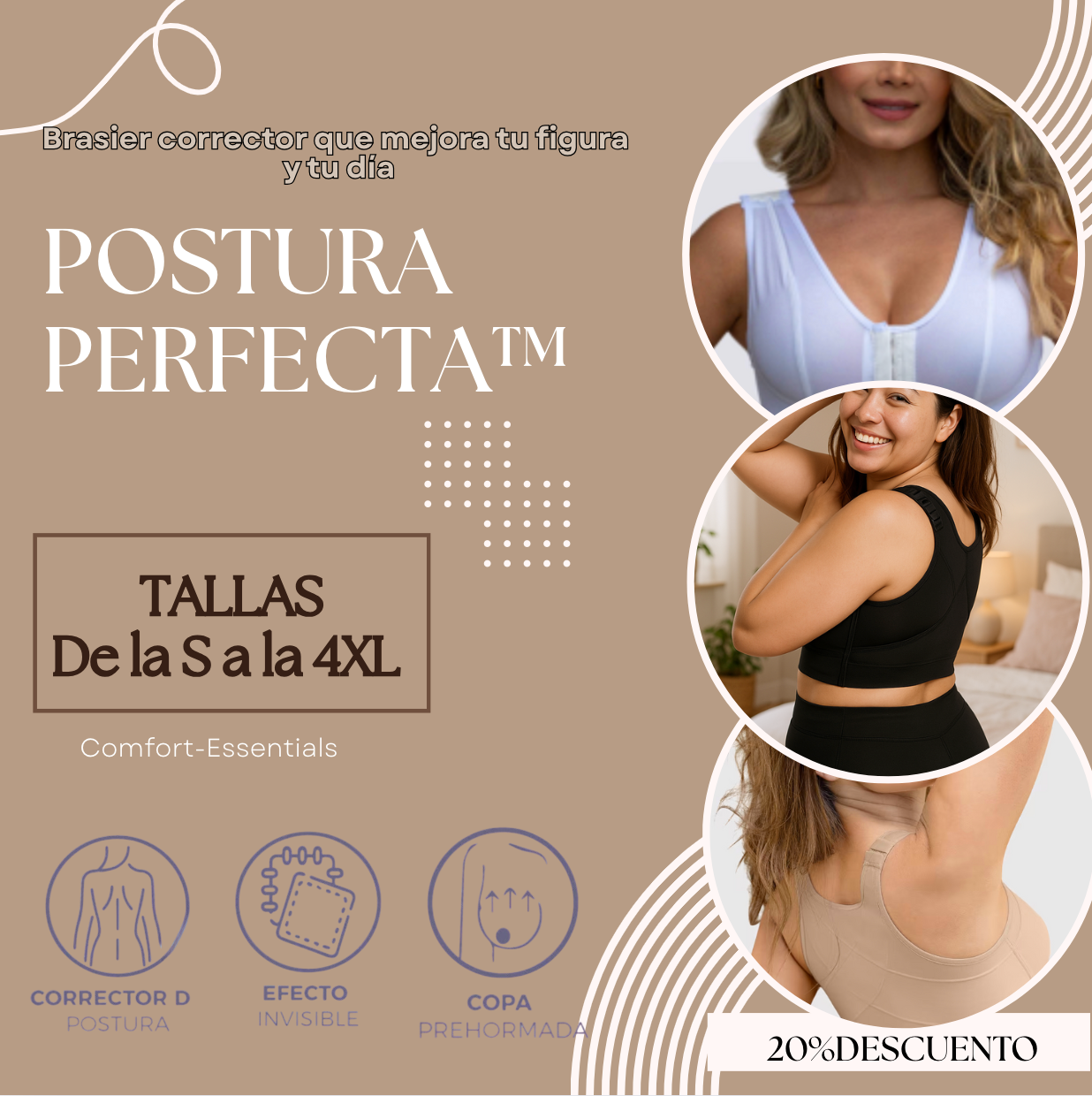 🌸 PosturaPerfecta™ –El Brasier corrector que mejora tu figura y tu día