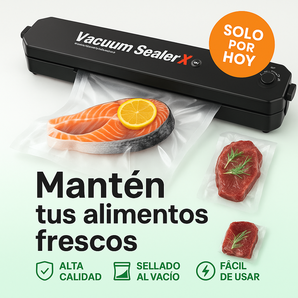 Vacuum Sealer X Pro™ – Conserva Más, Bota Menos y Ahorra Dinero💰