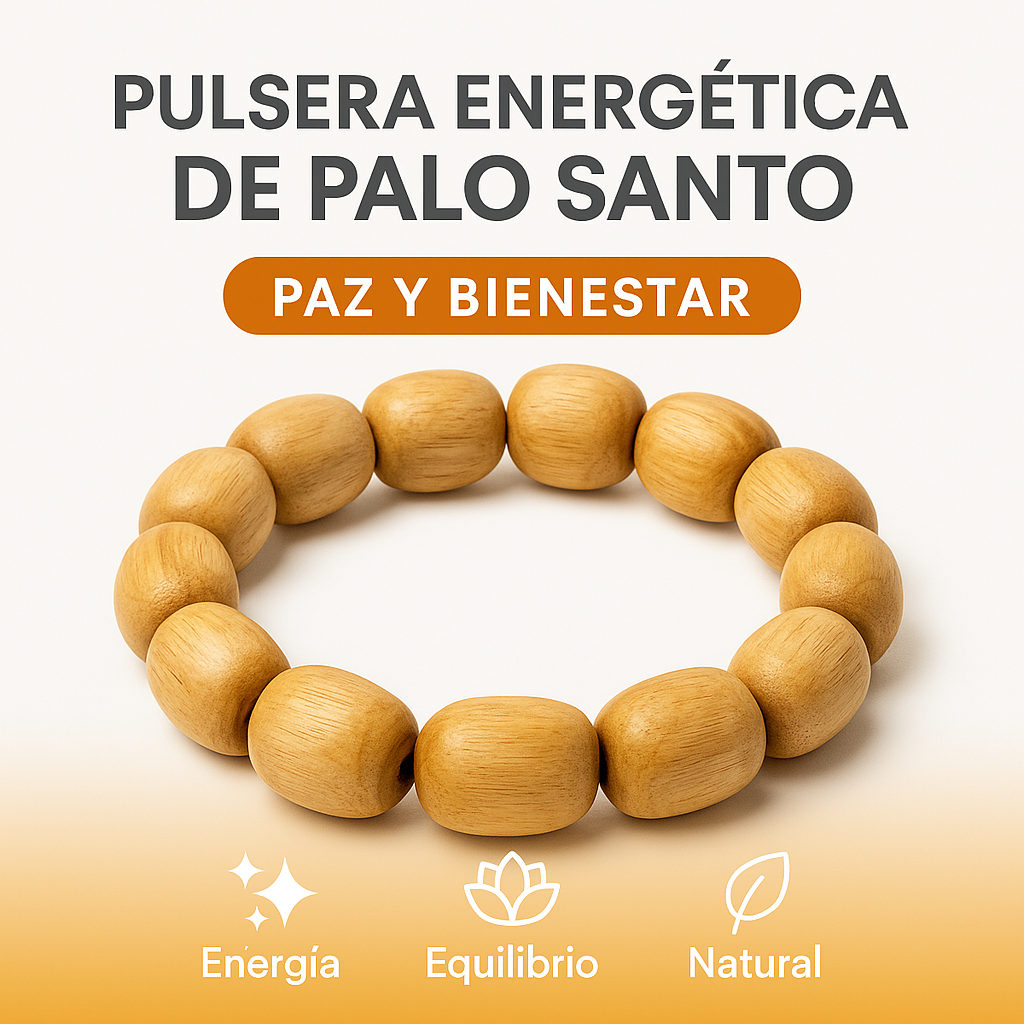 ✨ Pulsera Energética de Palo Santo, PaloZen™ – 🧘♀️ Purifica tu entorno y mente