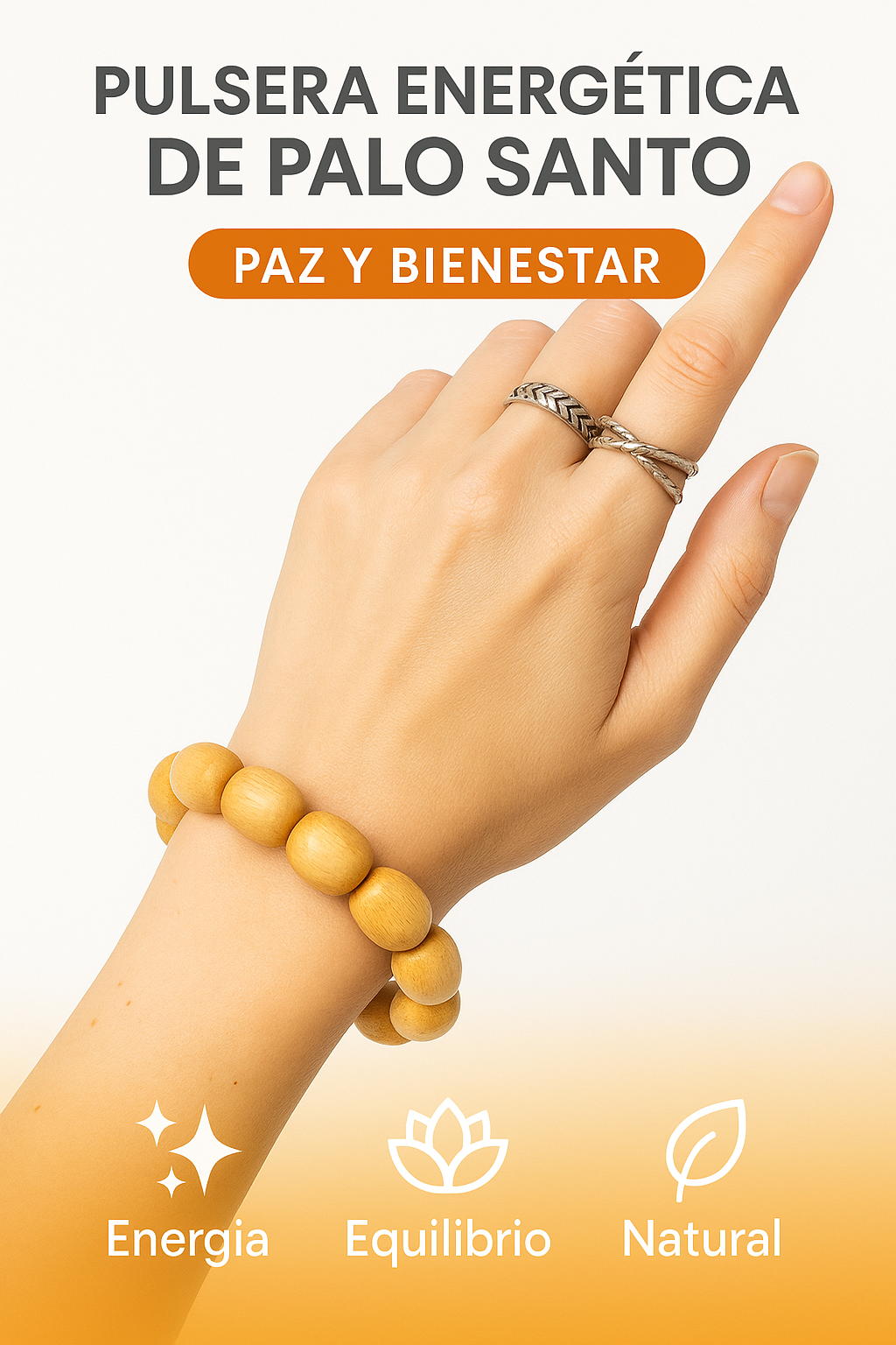 ✨ Pulsera Energética de Palo Santo, PaloZen™ – 🧘♀️ Purifica tu entorno y mente
