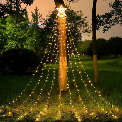🌟 Luces de Navidad Cascada Solar 🌟 – ¡Lleva la Magia de la Navidad a casa! 🎄✨