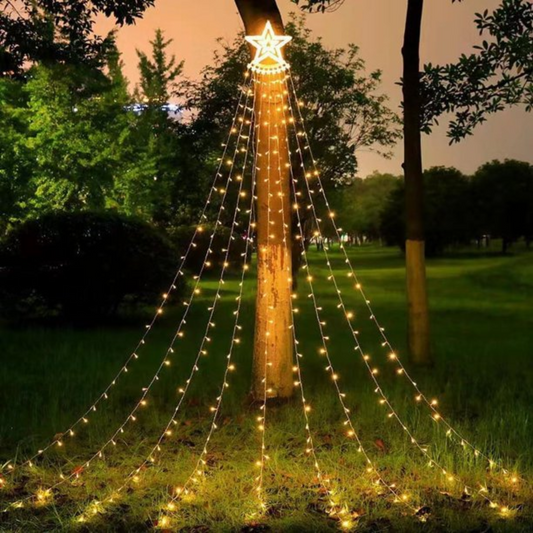 🌟 Luces de Navidad Cascada Solar 🌟 – ¡Lleva la Magia de la Navidad a casa! 🎄✨