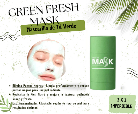 Green Fresh Mask- Piel libre de impurezas en solo minutos🍃✨