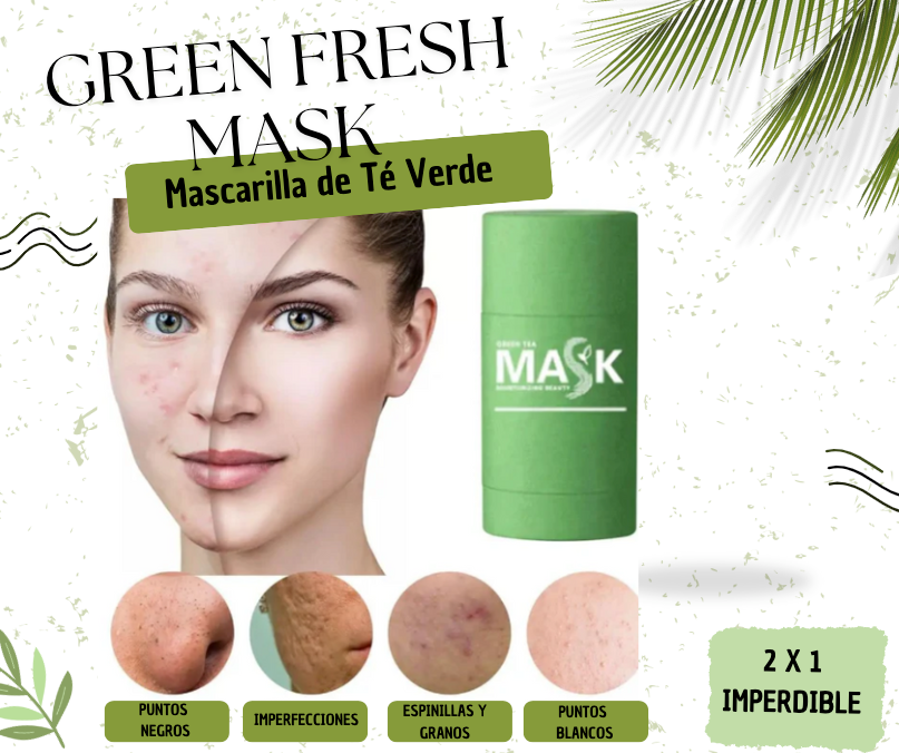 Green Fresh Mask- Piel libre de impurezas en solo minutos🍃✨