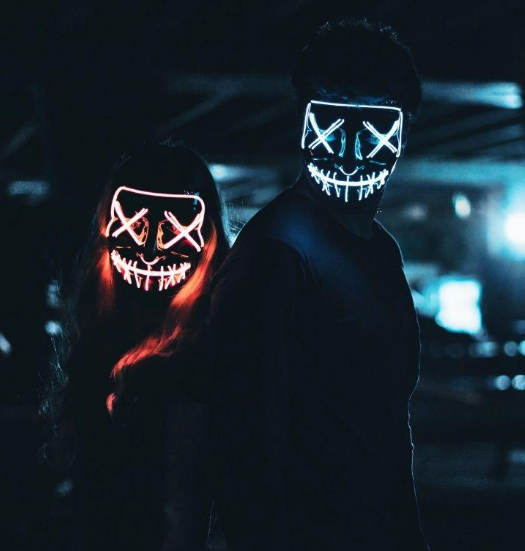 Máscara Luz Led La Purga- Prepárate para Halloween de Miedo 🎃👻