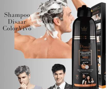 Shampoo Dissar ColorVivo-¡Despídete de las Canas y Da Vida a Tu Cabello! 🖤
