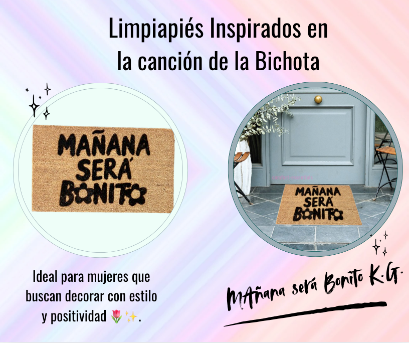 🌸Limpiapiés o Choapino  "Mañana será Bonito"🌸 40 x 60 CM