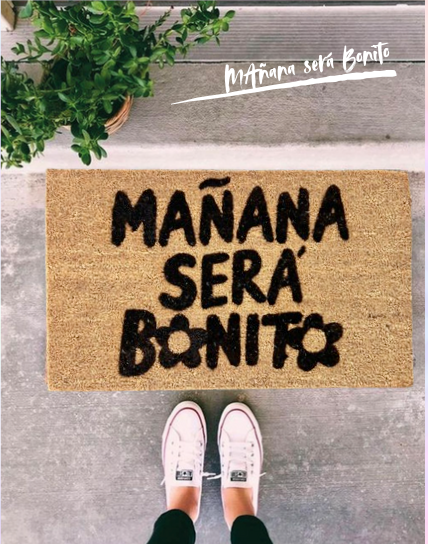 🌸Limpiapiés o Choapino  "Mañana será Bonito"🌸 40 x 60 CM