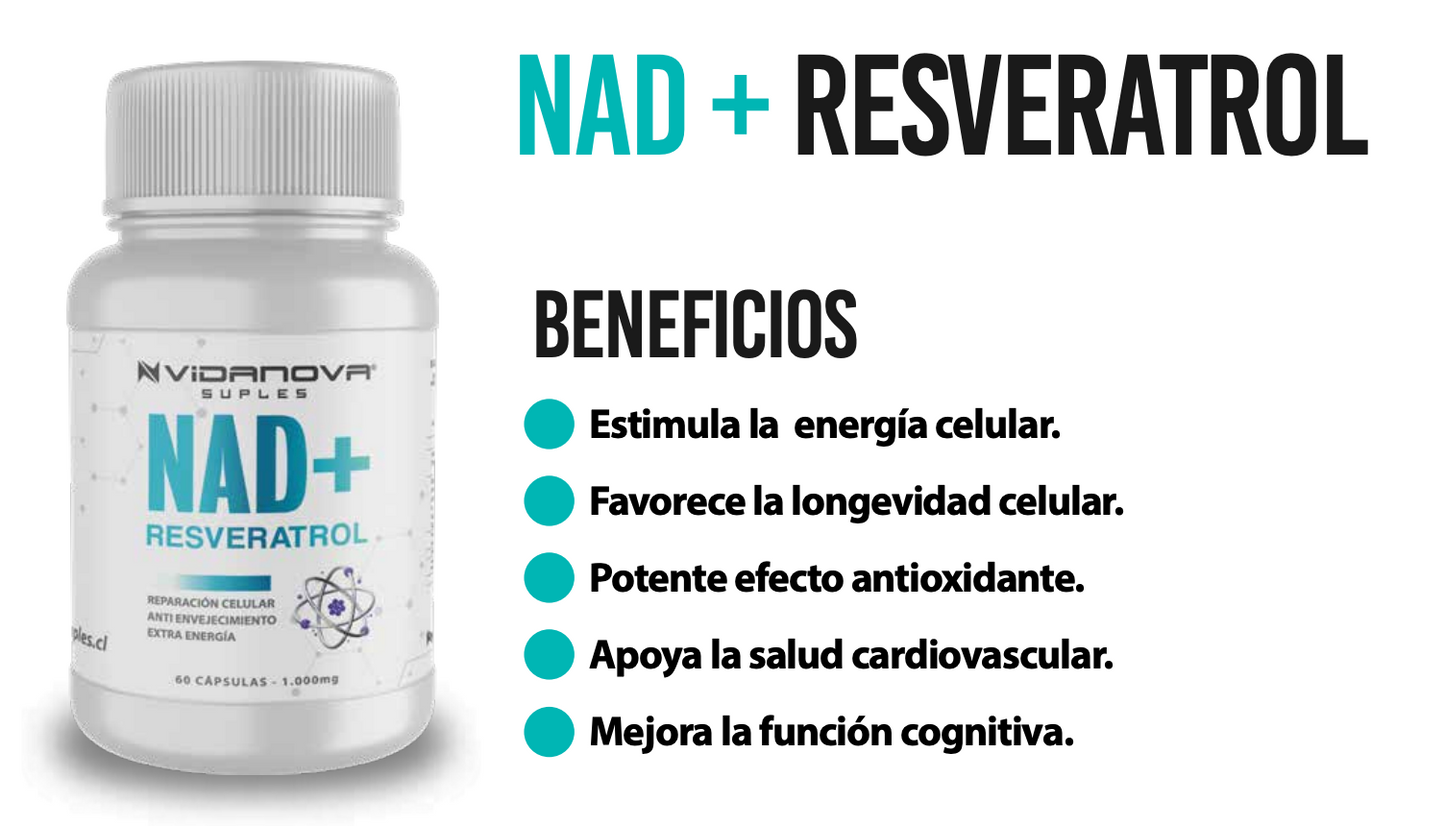 🔥 NAD+ Resveratrol- ⚡ Recupera tu energía, 🔥 restaura tu vida y 🌟 revive tu mejor versión.