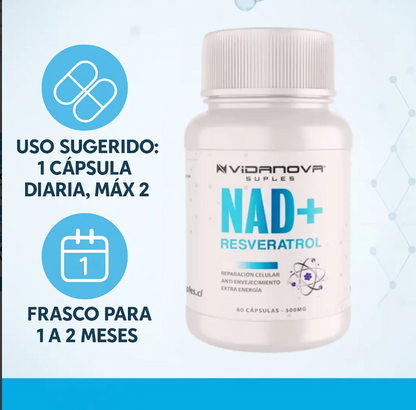 🔥 NAD+ Resveratrol- ⚡ Recupera tu energía, 🔥 restaura tu vida y 🌟 revive tu mejor versión.