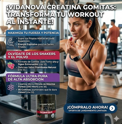 Kreatina Gummies: Enfoque mental máximo y fuerza diaria 🧠🚀