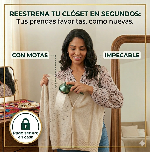 ✨ Quita Pelusas Elite 👚 Renueva tu ropa preferida en minutos.
