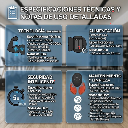 ¡Define tus Abdominales y Glúteos sin Esfuerzo con el Electroestimulador Smart Fitness 💪!