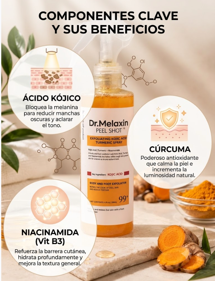 DR. MELAXIN Peel Shot PS🎯 ¿Manchas oscuras o tonos desiguales? Aclara y Renueva tu Piel Hoy 🌿