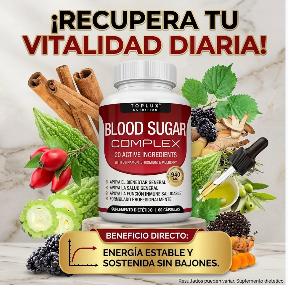 ⚡ Blood Sugar Complex: Energía inagotable y metabolismo bajo control.