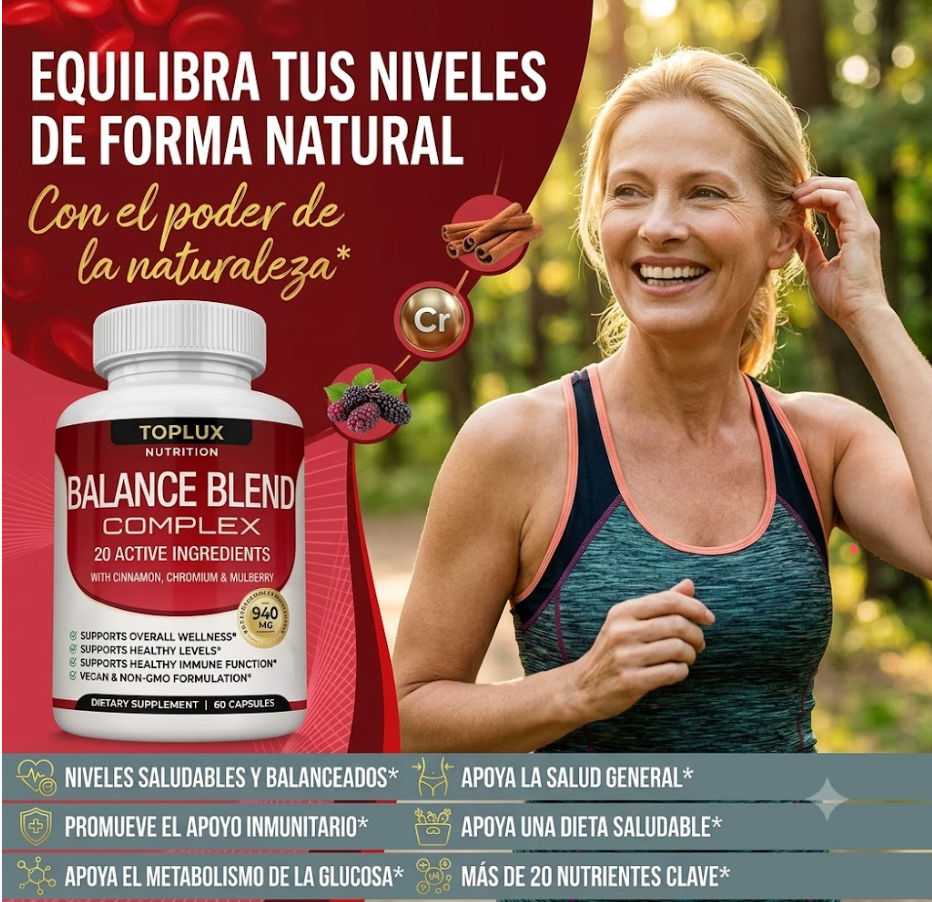 ⚡ Blood Sugar Complex: Energía inagotable y metabolismo bajo control.