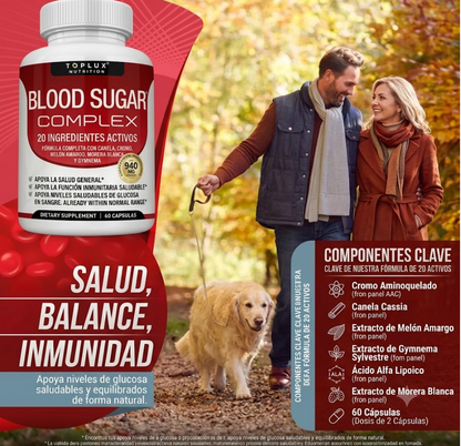 ⚡ Blood Sugar Complex: Energía inagotable y metabolismo bajo control.