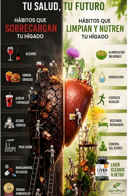 Liver Cleanse & Detox: Desinflama tu abdomen y reactiva tu metabolismo 🌱⚡ 70 cápsulas.
