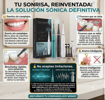 Electric Teeth Cleaner, Sonic Toothbrush: Elimina el sarro y recupera tu sonrisa blanca en minutos 🦷✨