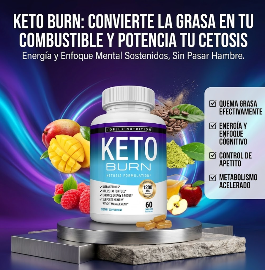 Keto Burn🔥: Apaga tus Antojos y Quema Grasa Sin Pasar Hambre 🚫🔥 (60 cápsulas)