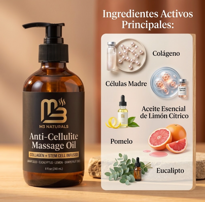 M3 Naturals Aceite Masaje Reafirmante: Recupera la firmeza de tu piel sin sensación grasosa ✨