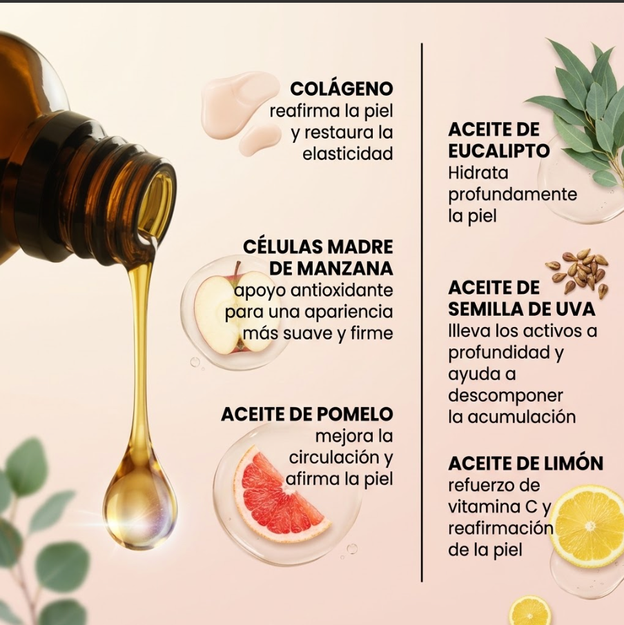 M3 Naturals Aceite Masaje Reafirmante: Recupera la firmeza de tu piel sin sensación grasosa ✨
