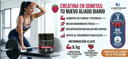 Kreatina Gummies: Enfoque mental máximo y fuerza diaria 🧠🚀