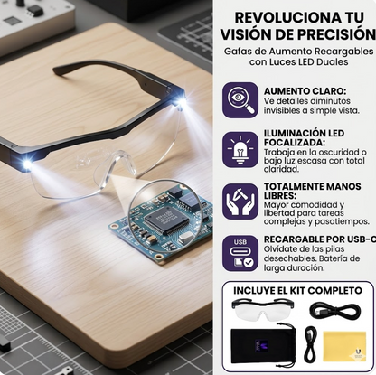 Vision Mighty Sight👓 GAFAS LED CON AUMENTO DE 160%⚡✨