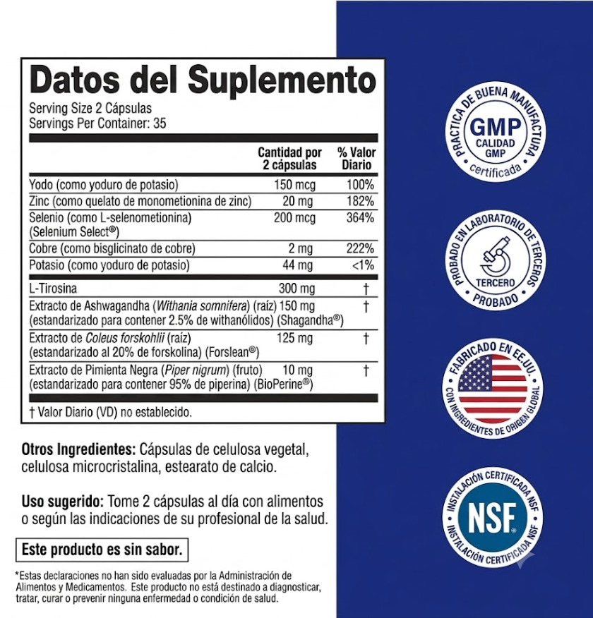 Thyroid Support: Reinicia tu metabolismo estancado y recupera tu energía natural ⚡🔥