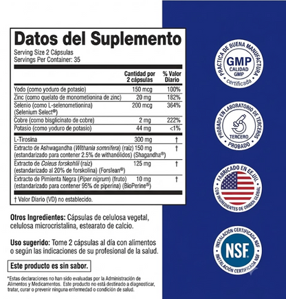 Thyroid Support: Reinicia tu metabolismo estancado y recupera tu energía natural ⚡🔥