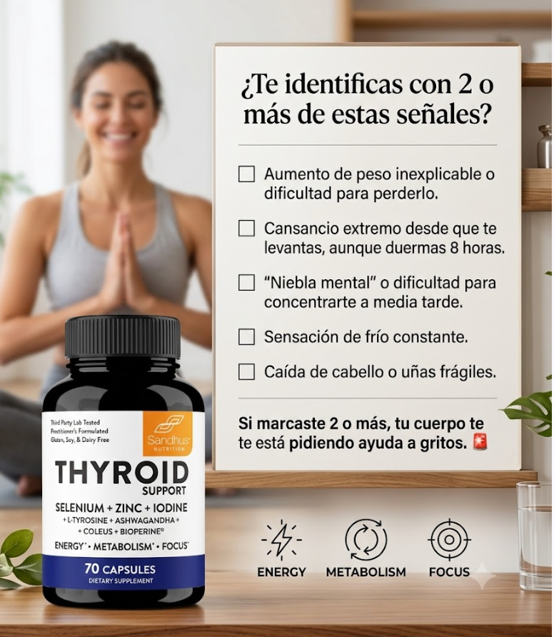 Thyroid Support: Reinicia tu metabolismo estancado y recupera tu energía natural ⚡🔥