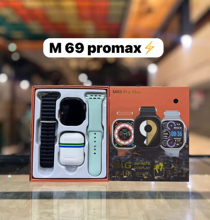 Reloj Inteligente M69 Pro™ - +audífonos inalambricos GRATIS🎁 + Correa extra de REGALO🎁