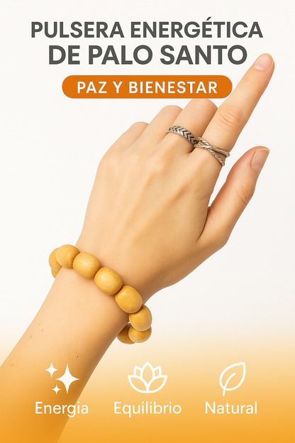 ✨ Pulsera Energética de Palo Santo, PaloZen™ – 🧘‍♀️ Purifica tu entorno y mente