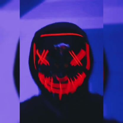 Máscara Luz Led La Purga- Prepárate para Halloween de Miedo 🎃👻
